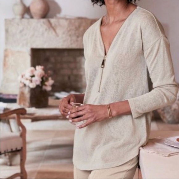 Soft Surroundings Valentina Zip Sweater - Picture 2 of 10